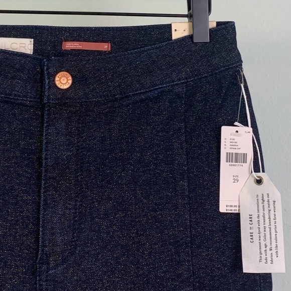 NWT Anthropologie Pilcro High Rise Shimmer Denim Leggings - Picture 7 of 9